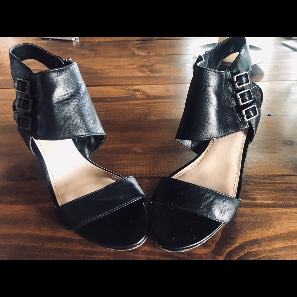 Vince Camuto Black Leather Heels